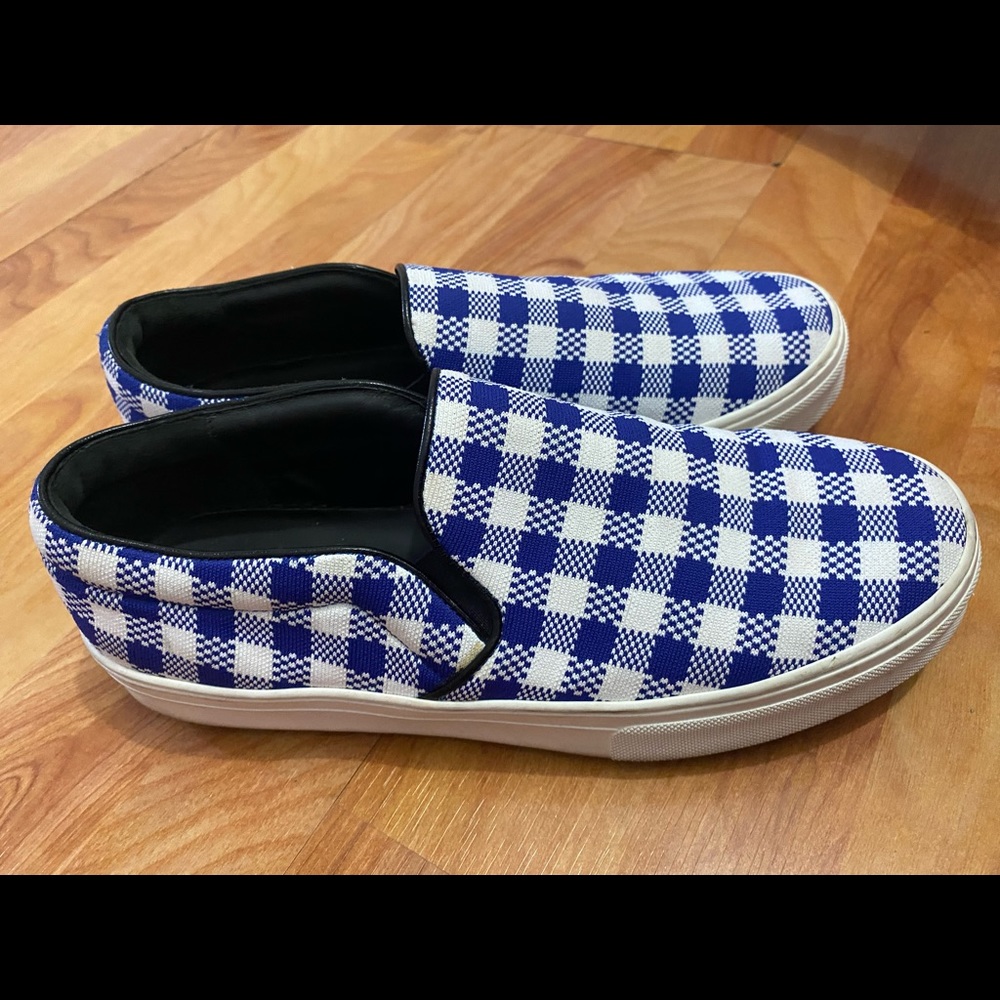 Celine Cobalt Canvas Slip On Sneakers Shoes - Picture 2 of 15